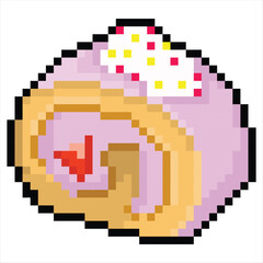 Fototapeta premium stoke desain vector pixel makanan