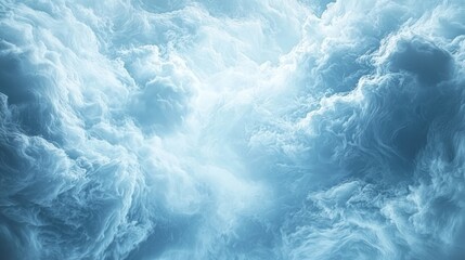 Fototapeta premium An artistic representation of the color blue with soft, shy elements like water and clouds.