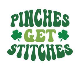 St Patrick Typography Design T-shirt with Lucky Charm
