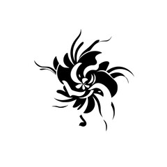 Black and White Floral Design: Elegant Monochrome Botanical Illustration. Perfect for decor, prints, and graphic design projects.