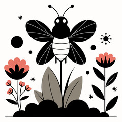 flowers and butterflies