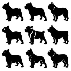 dog silhouettes vector