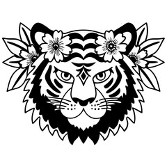 vector illustration of a tiger