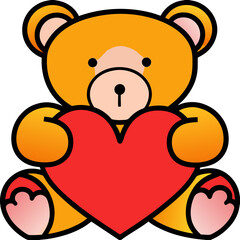 Obraz premium teddy bear with heart
