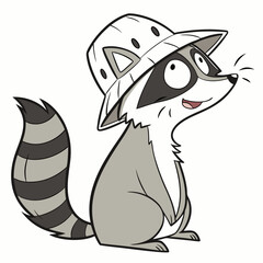 illustration of a  funny fox