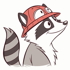 illustration of a  funny fox