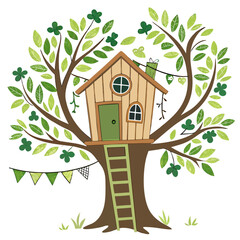bird house and tree