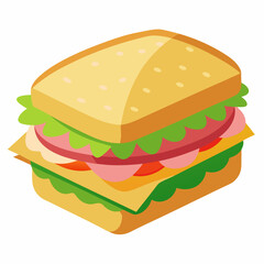 hamburger isolated on white
