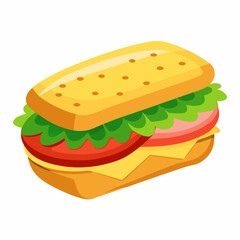 hamburger isolated on white