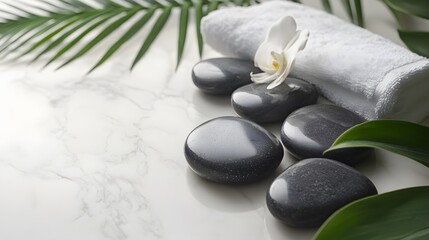 Spa Serenity with Orchid and Stones