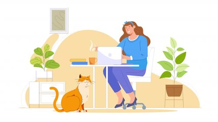 2D flat character scene animation illustrating a worthy lifestyle, focusing on characters enjoying luxury, success, and personal fulfillment through various activities.