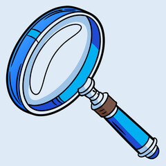 Magnifying glass vector illustration
