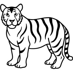 Vector illustration of a tiger
