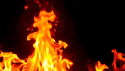 Bright And Dynamic Fire Flames