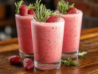 A smooth and rich pink cocktail in a glass, a stunning food and drink advertisement