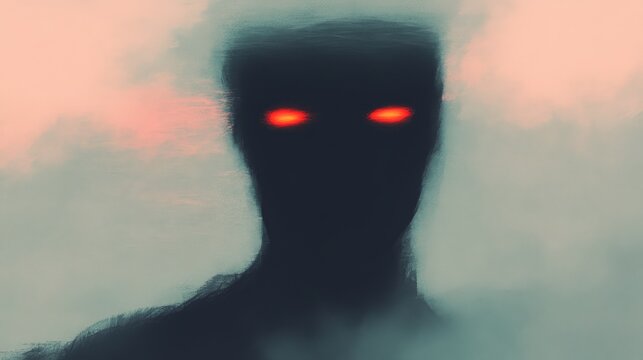 Hades, god of the underworld. Abstract dark background with copy space.