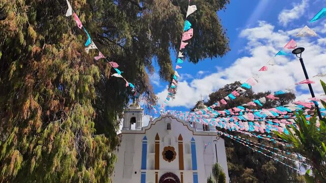 templo y &aacute;rbol de tule en Oaxaca M&eacute;xico, destino de turistas