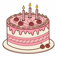 birthday cake illustration