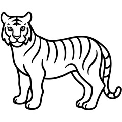 Obraz premium tiger vector illustration