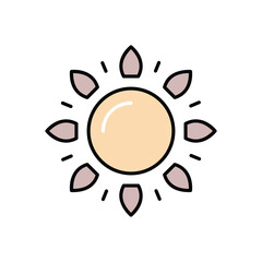 Sun vector icon