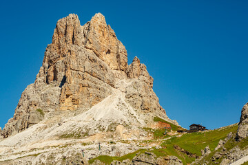 Dolomites Mountains hiking in Italy 