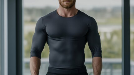 Elegant Lightweight wool mesh base layer shirt in charcoal gray displayed on a minimalist white background highlighting its breathable and moisture wicking texture outdoor wear 