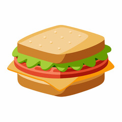 hamburger isolated on white background