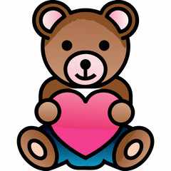 Obraz premium teddy bear with a heart