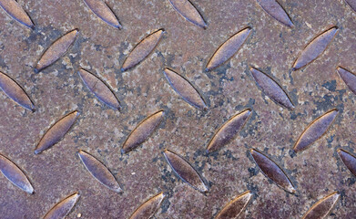 Old and rusty weathered empty metal texture background