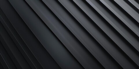 Obraz premium A stark black backdrop with minimalist diagonal lines, Diagonal and spacious composition, Linear minimalist style