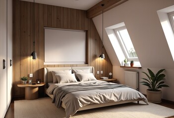 Loft and modern bedroom