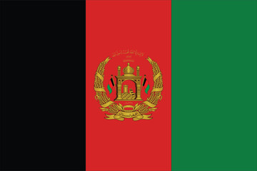 Fototapeta premium Afganistan National Flag Vector Design with Actual Measurement