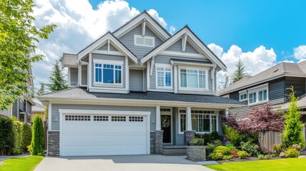 House exterior with newly installed white aluminum rain gutters and downspouts.