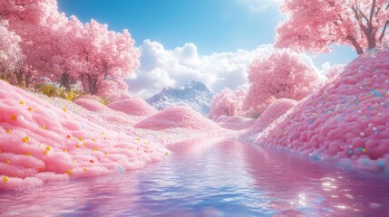 Candy Mountain Peaks. Generative AI