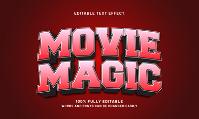 movie magic editable text effect with a movie and film theme