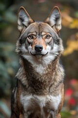 Fototapeta premium Portrait of a grey wolf (Canis lupus)