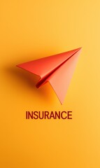 Travel Insurance Concept: Minimal Paper Plane & Ring