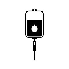 Blood bag icon isolated on white background.