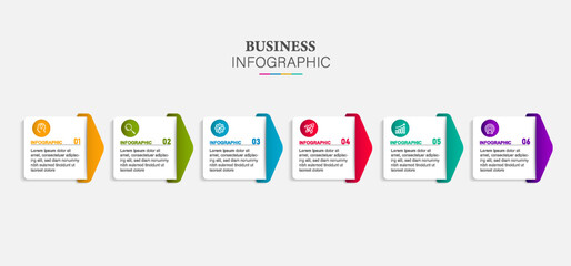 Infographics template with numbers option. Infographics for business presentations or information banner.