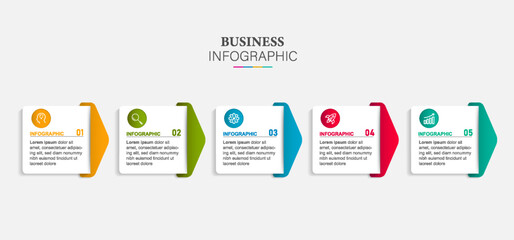 Infographics template with numbers option. Infographics for business presentations or information banner.582