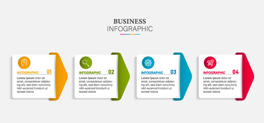Infographics template with numbers option. Infographics for business presentations or information banner.