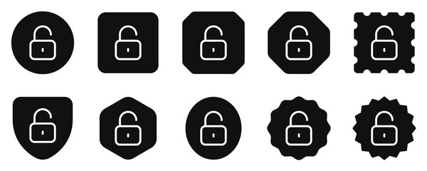 Editable vector unlock padlock password security icon. Part of a big icon set family. Perfect for web and app interfaces, presentations, infographics, etc