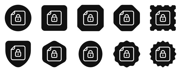 Editable vector password protected file icon. Part of a big icon set family. Perfect for web and app interfaces, presentations, infographics, etc