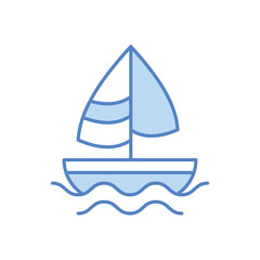 Yacht vector icon