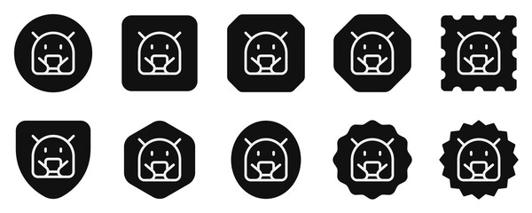 Editable vector robot icon. Part of a big icon set family. Perfect for web and app interfaces, presentations, infographics, etc