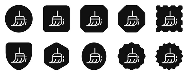 Editable vector broomstick sweeping cleaning icon. Part of a big icon set family. Perfect for web and app interfaces, presentations, infographics, etc