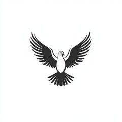 Fototapeta premium Design of dove icon logo illustration isolated on white background