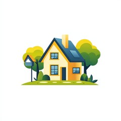 Home house real estate icon logo illustration isolated on white background