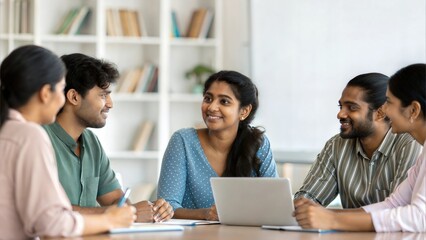 Indian Students Participating in Panel Discussion
