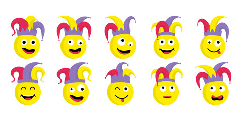 Fototapeta premium April Fools Day Emoji